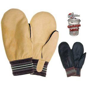 Raber Mens/Womens LEATHER WINTER GARBAGE MITTS